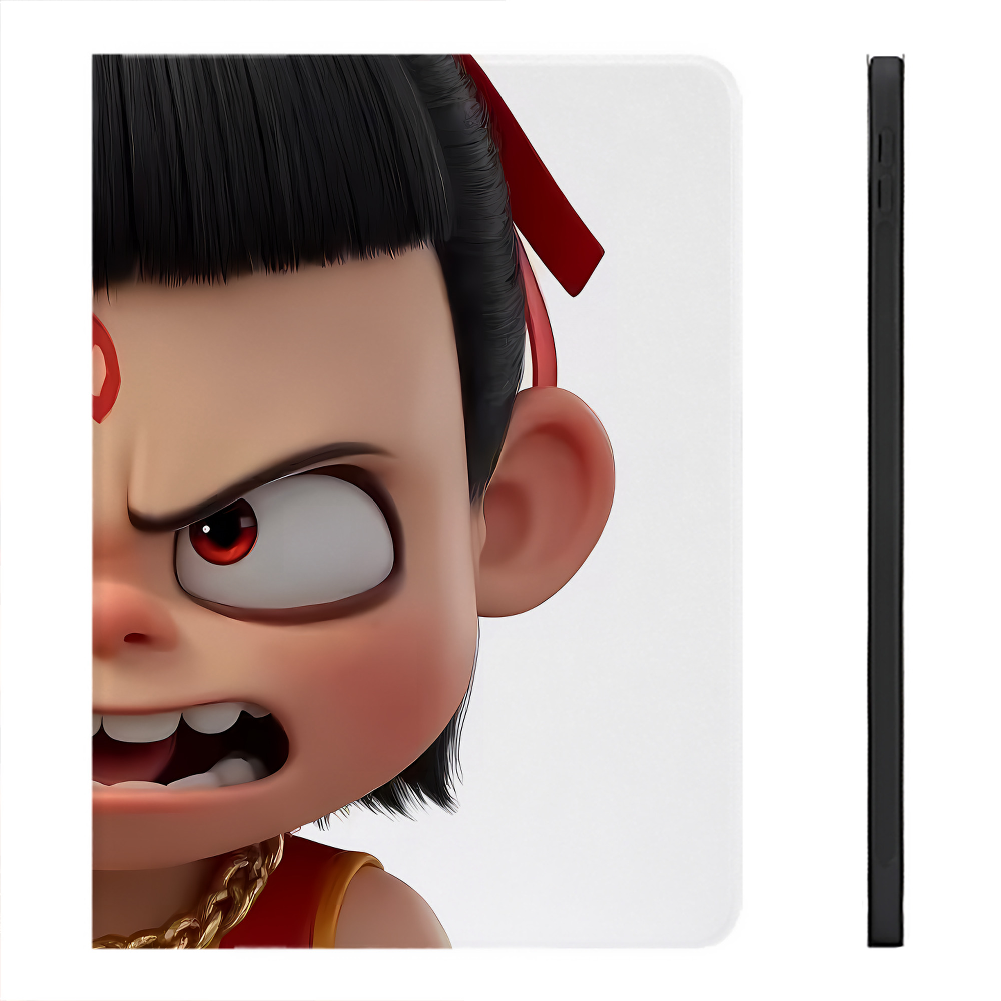 （画像用） Ne Zha 2 ナタ 魔童の大暴れ IPadケース ペンホルダー付き ブックスタイルデザイン